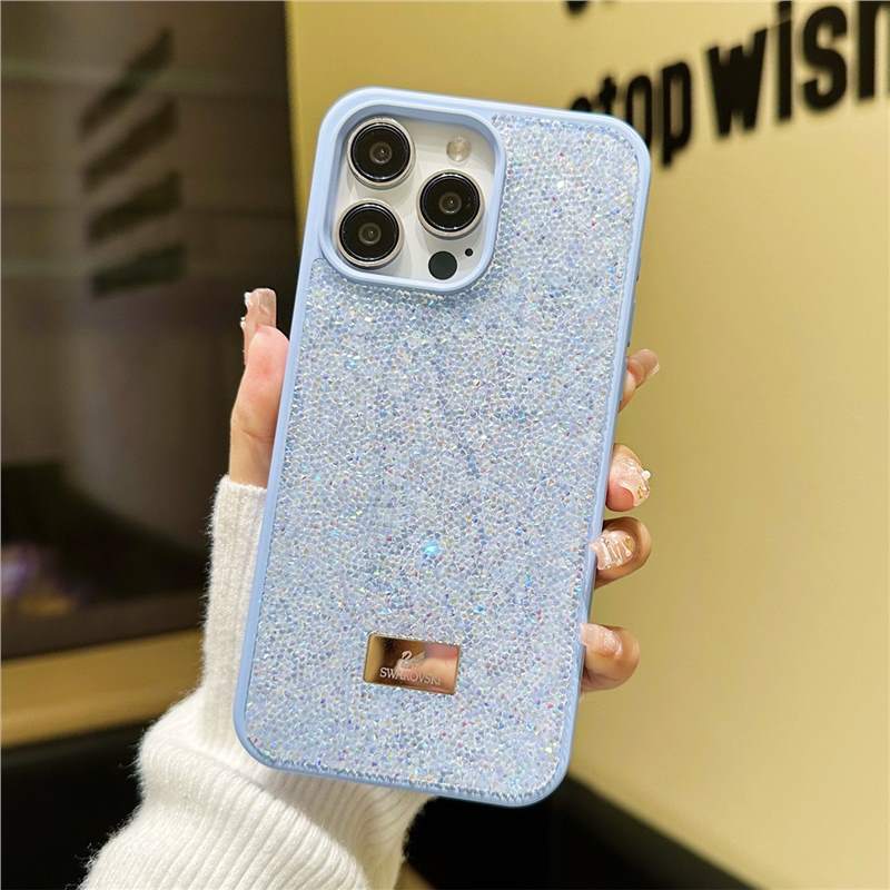 奢华闪钻适用苹果17ProMax手机壳iPhone15电镀潮牌高级水钻16全包|undefined