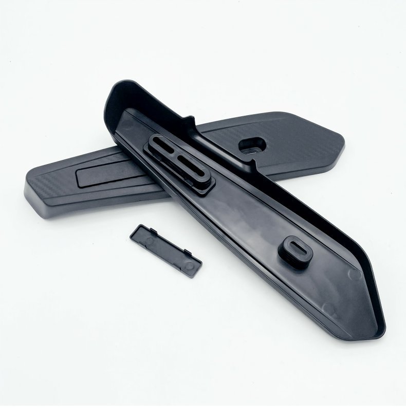 Electric car flat fork guard plate scooter battery car motor side decorative plate universal black PP material screw
