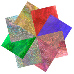 Cool Chrome Striped Rainbow Color Engraved Clothing Iron-on Transfer DIY Heat Transfer Vinyl