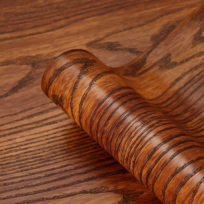 Autoadhesivo extra grueso gabinete grano de madera pegatinas impermeables escritorio pegatinas puerta de madera decoración papel pintado pared gabinete muebles antiguos renovación