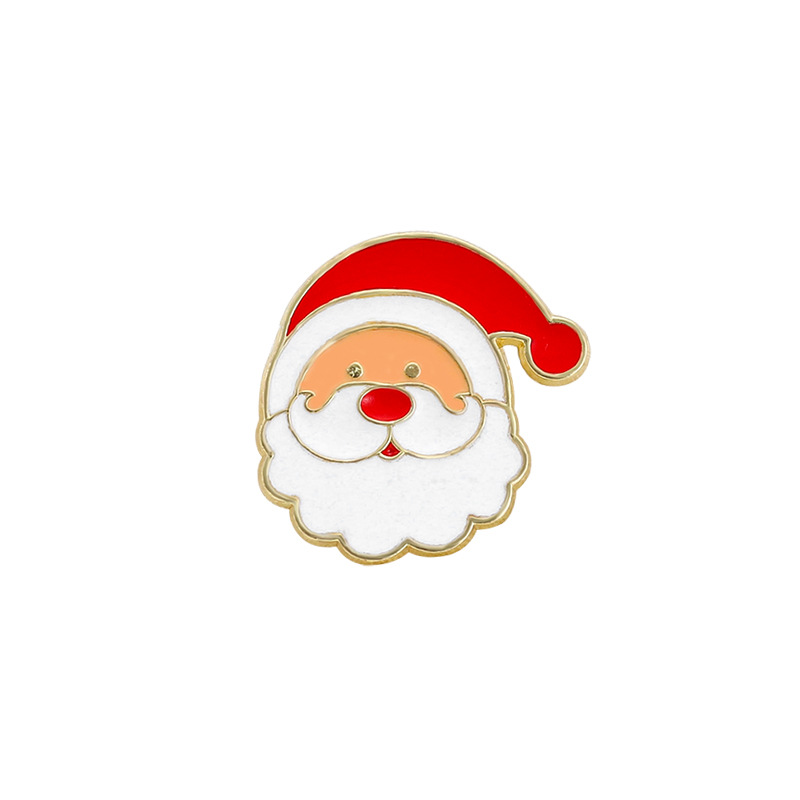 Broche de Navidad insignia de aleación caricatura adorable Santa Fe Navidad decoración de mochila escolar