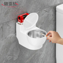 壁掛けトイレ灰皿、見栄えの良い家の装飾、蓋付きのパーソナライズされたバスルームのクリエイティブな装飾品、飛散防止灰煙