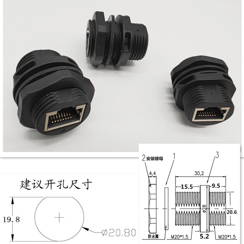 RJ45תͷM192021ͭоʶ8λ