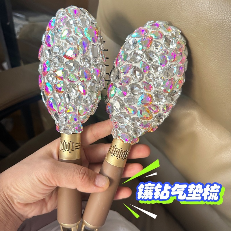 镶钻气垫梳气囊梳卷发梳女士专用长发梳子便携式按摩梳镶跨境热卖|undefined