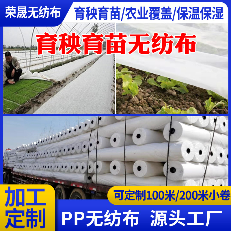 厂家批发直售农用地膜覆盖无纺布PP纺粘无纺布育苗灌溉保温无纺布