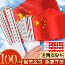 小国旗手摇国旗手持小号8号中国旗子国庆节小型五星红旗户外装饰