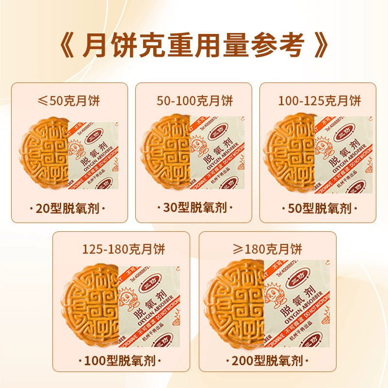 乾将30型50型200包月餅菓子卵黄ショートニングナッツ食品用脱酸素吸入保鮮剤|undefined