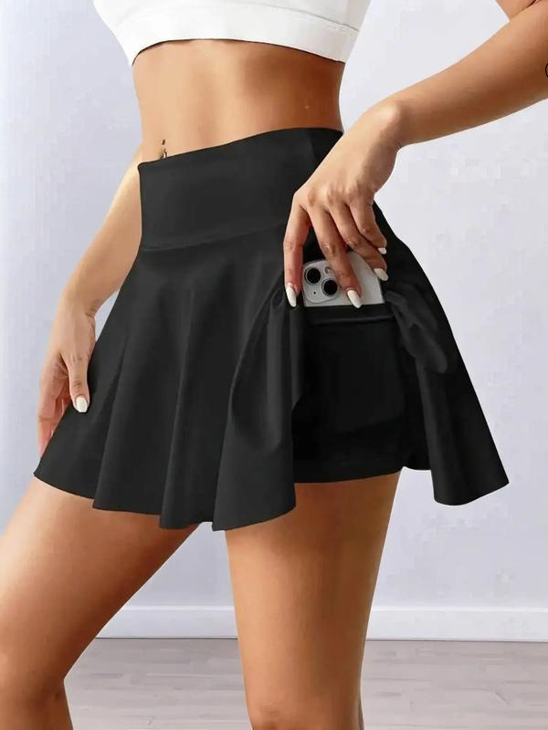 F 42058 High Waist A Line Yoga Skirt High-waisted yoga skirt-pants