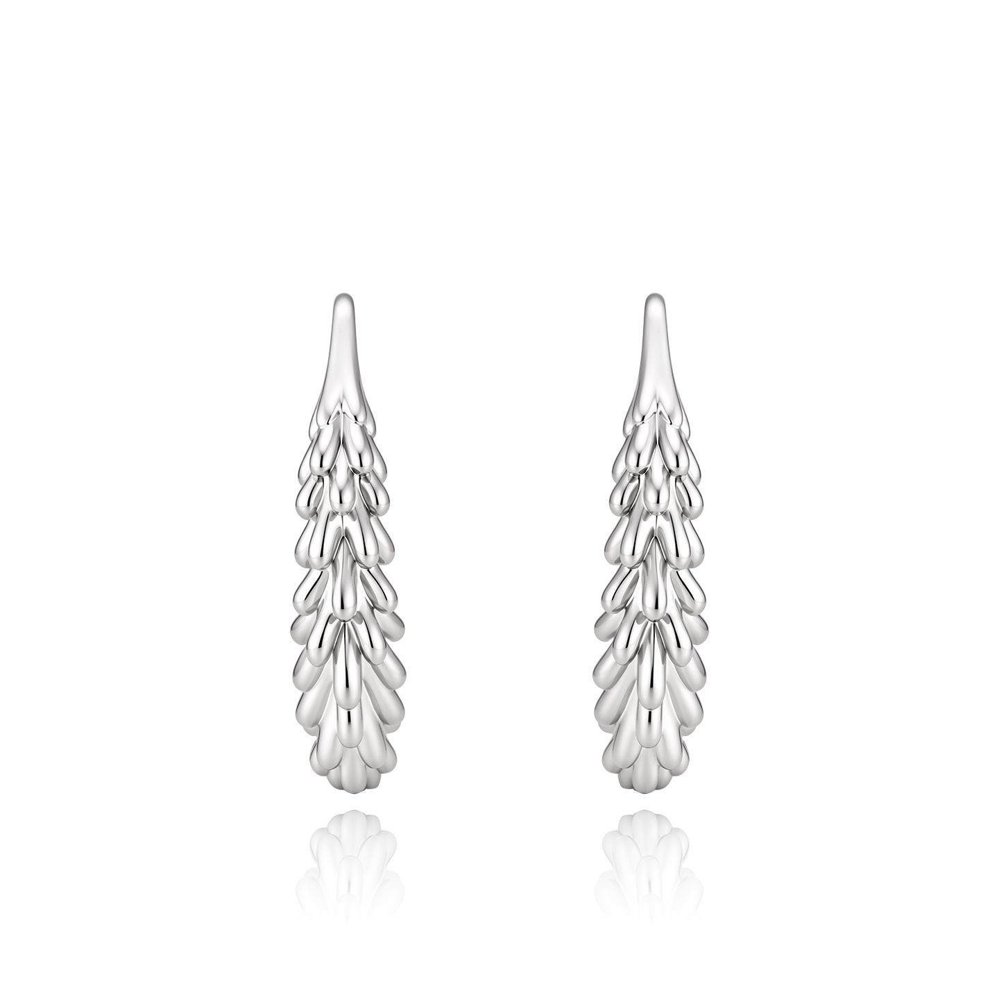 Xuping nicho personalidad aretes de orejas de trigo estilo fácil diseño aretes grandes en forma de C Europa y América aretes transfronterizos al por mayor