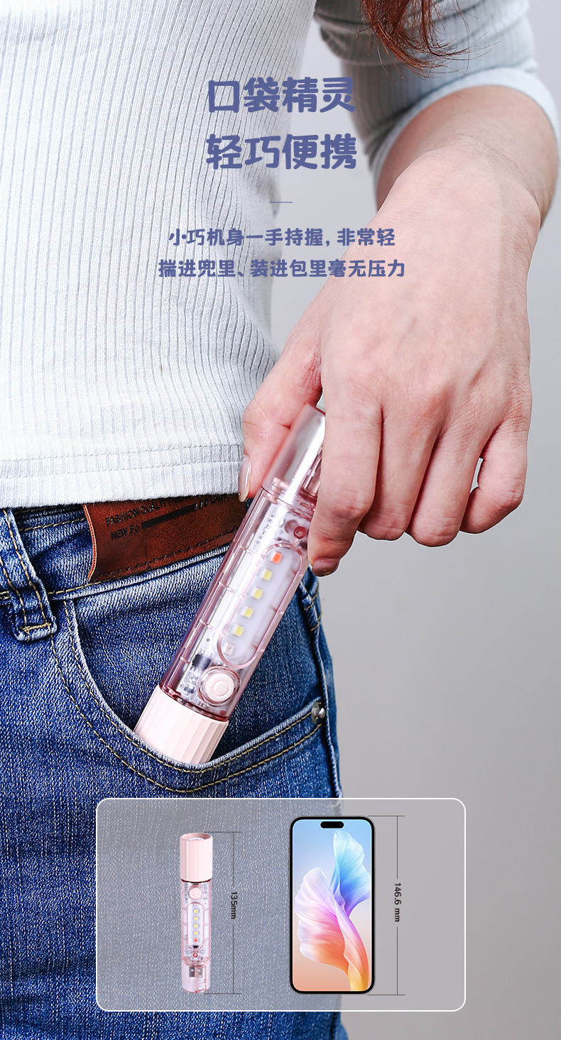 Kangming Boxed Led Flashlight for Home Use, High-Brightness, Multi-Functional, Portable, Outdoor Long-Range Emergency Flashlight Wholesale
