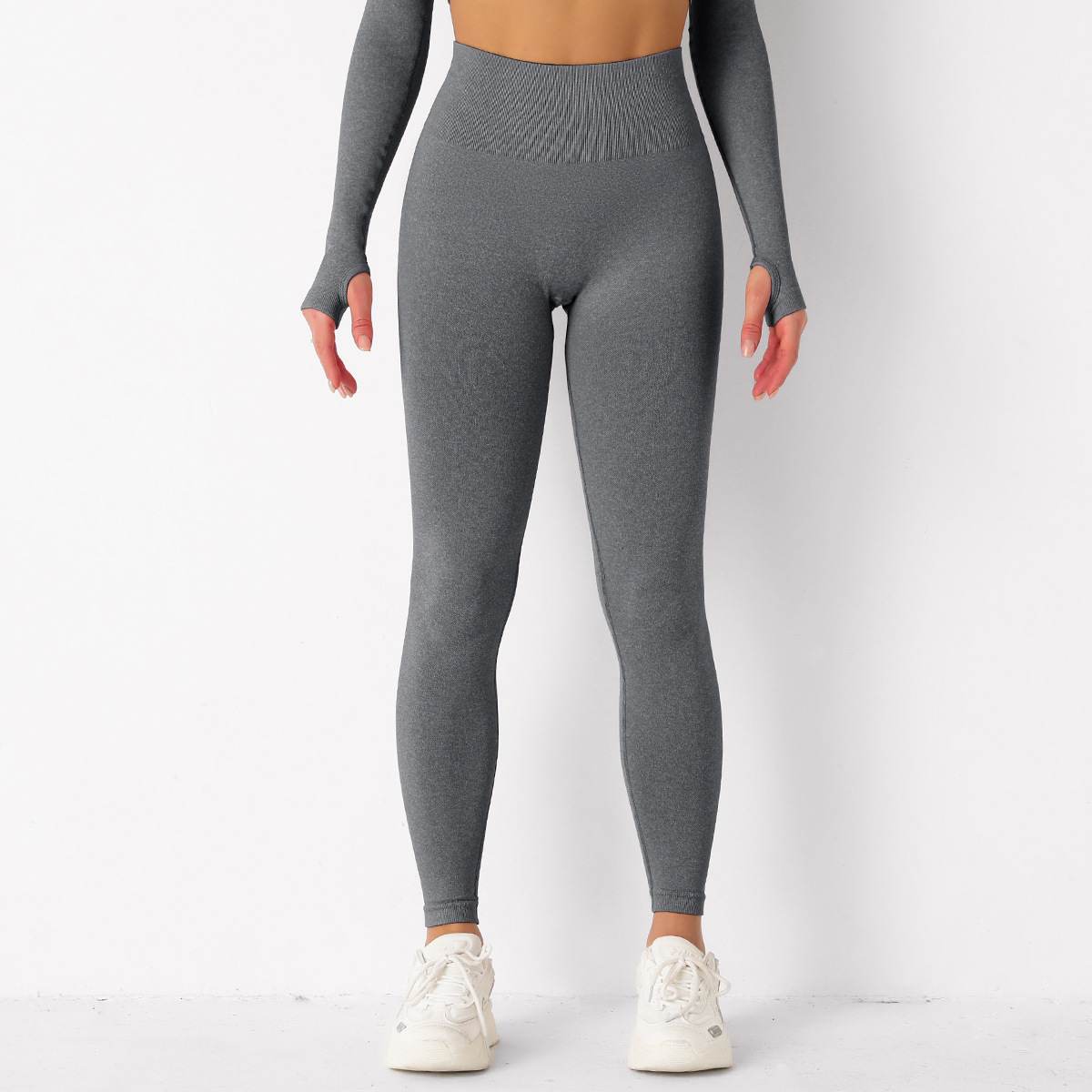 Solid Color High Waist Tight Yoga Leggings NSNS66949