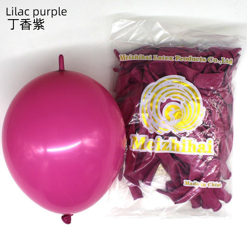 Macaron cola globo al por mayor globo de boda amor forma cadena cinturón decorativo aguja cola globo Día de San Valentín