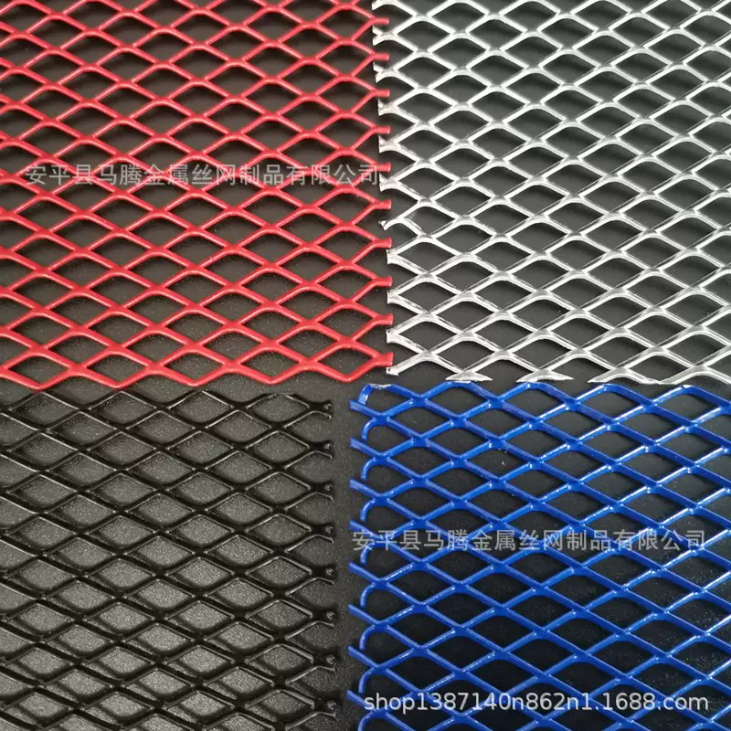 菱形孔铝制汽车中网黑色通用通风格栅小孔大包围风口网330X1000