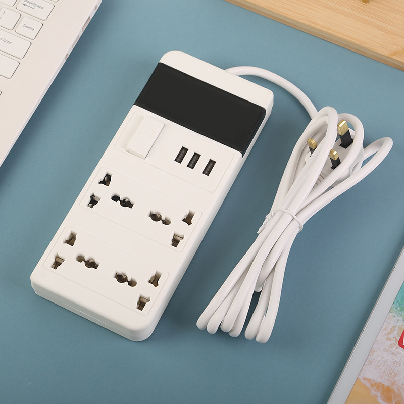 enchufe con conector USB, un solo paso para cargar enchufe de oficina, conector de múltiples posiciones para satisfacer una variedad de equipos