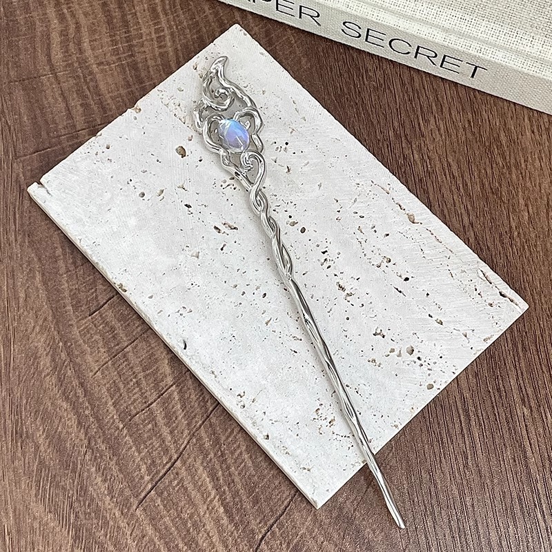 Horquilla de sándalo de imitación de estilo antiguo, nuevo estilo chino, sentido de alta gama, cheongsam, horquilla, falda de cara de caballo, horquilla de madera, tocado de horquilla de Hanfu