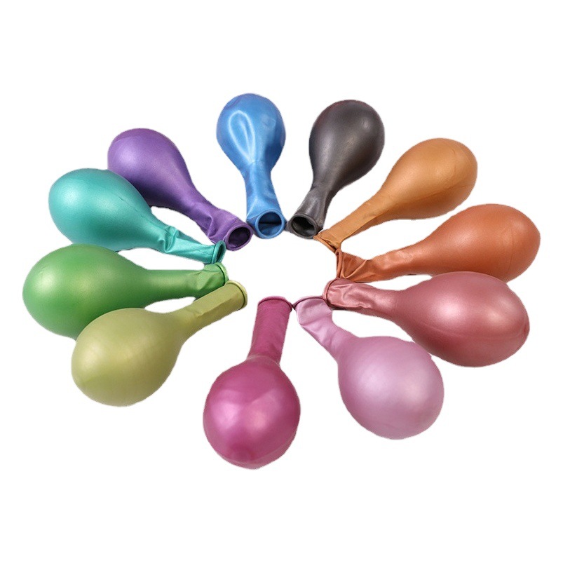 Globo de cromo metálico de 12/10 pulgadas globo de látex grueso decoración de cumpleaños fiesta boda sala de bodas decoración globo