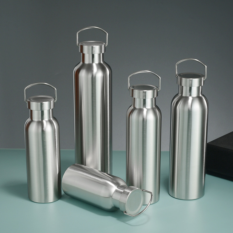 American-Style Large Sports Water Bottle, Portable Thermos Cup, Double-Layer 304 Stainless Steel Sublimation Water Cup