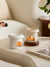 北欧ins风蘑菇造型陶瓷香薰炉香薰灯美容院精油加热器家用扩香器