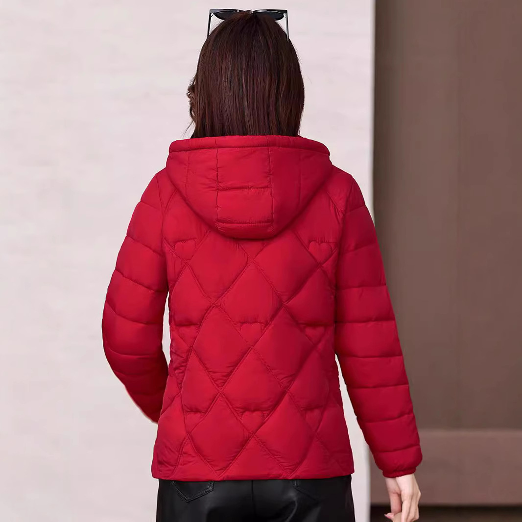 Transfronterizos invierno plumón de algodón mujer corta ropa de madres suelta chaqueta de algodón gruesa de mediana edad versátil chaqueta de algodón moda image 3
