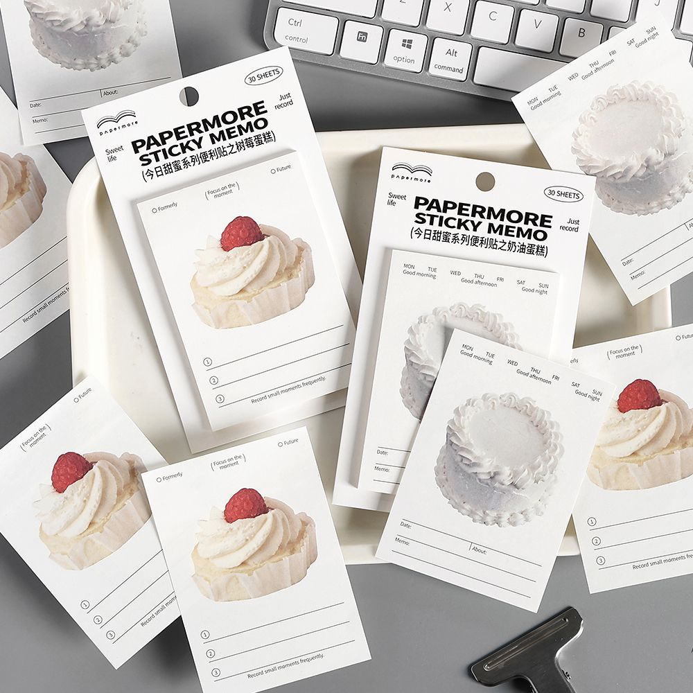 PaperMoreins coreano puede escribir post-it, serie dulce de hoy, material de cuentas de mano, nota de mensaje