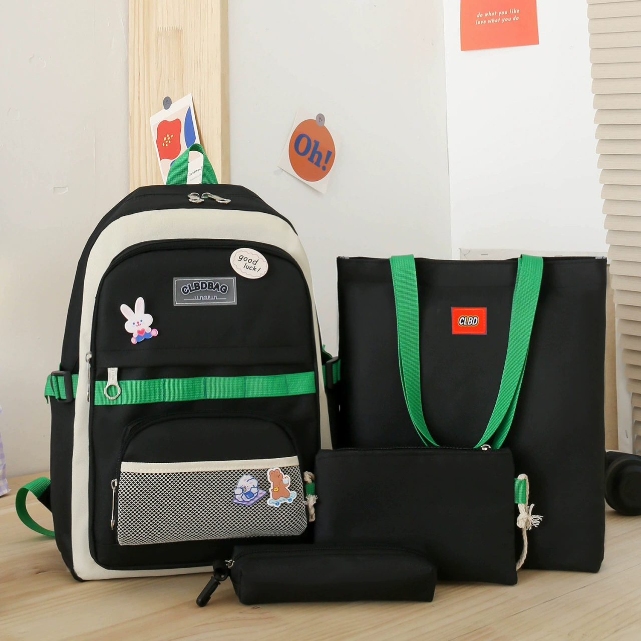 Brand fresh backpack, set, wholesale, 4 piece set