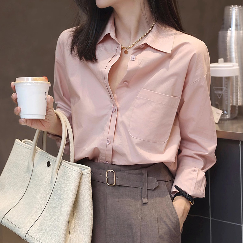 F9472 1530K ÁO SƠ MI NỮ HANTDC DÀI TAY THỜI TRANG NỮ VẢI BÔNG G04 SẢN PHẨM MỚI