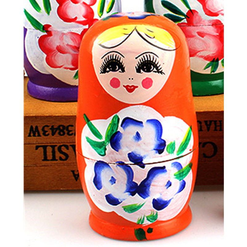 오렌지색 마트료시카 세트, 5개 세트 - 프리 사이즈