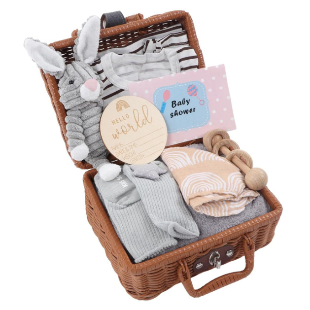 Nuevo bebé canasta juguete calmante regalo regalo de aniversario para recién nacidos