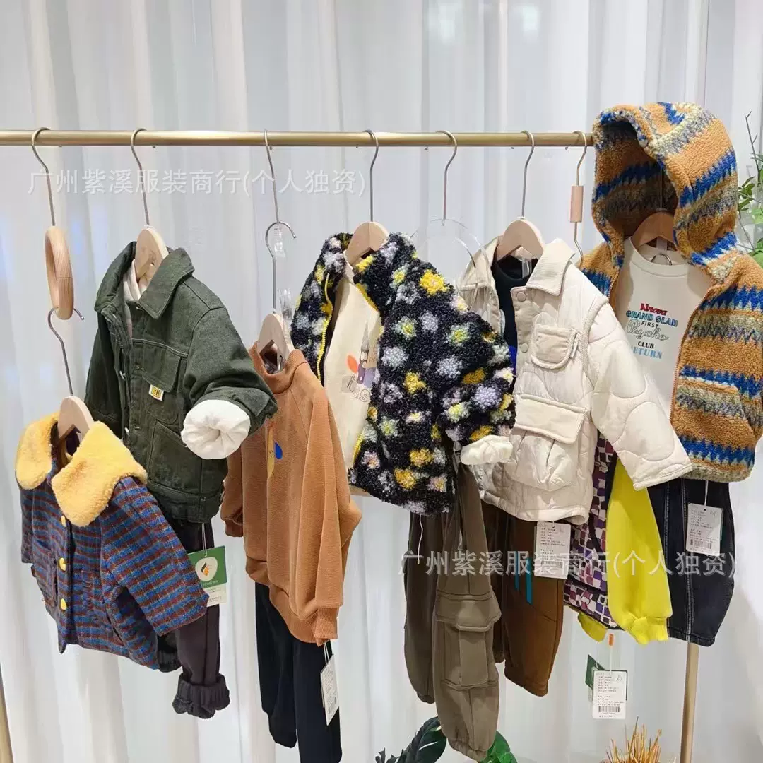 鲨鲨舫秋冬装拿货湖州织里UAZA童装品牌折扣法语童直播一手货源批