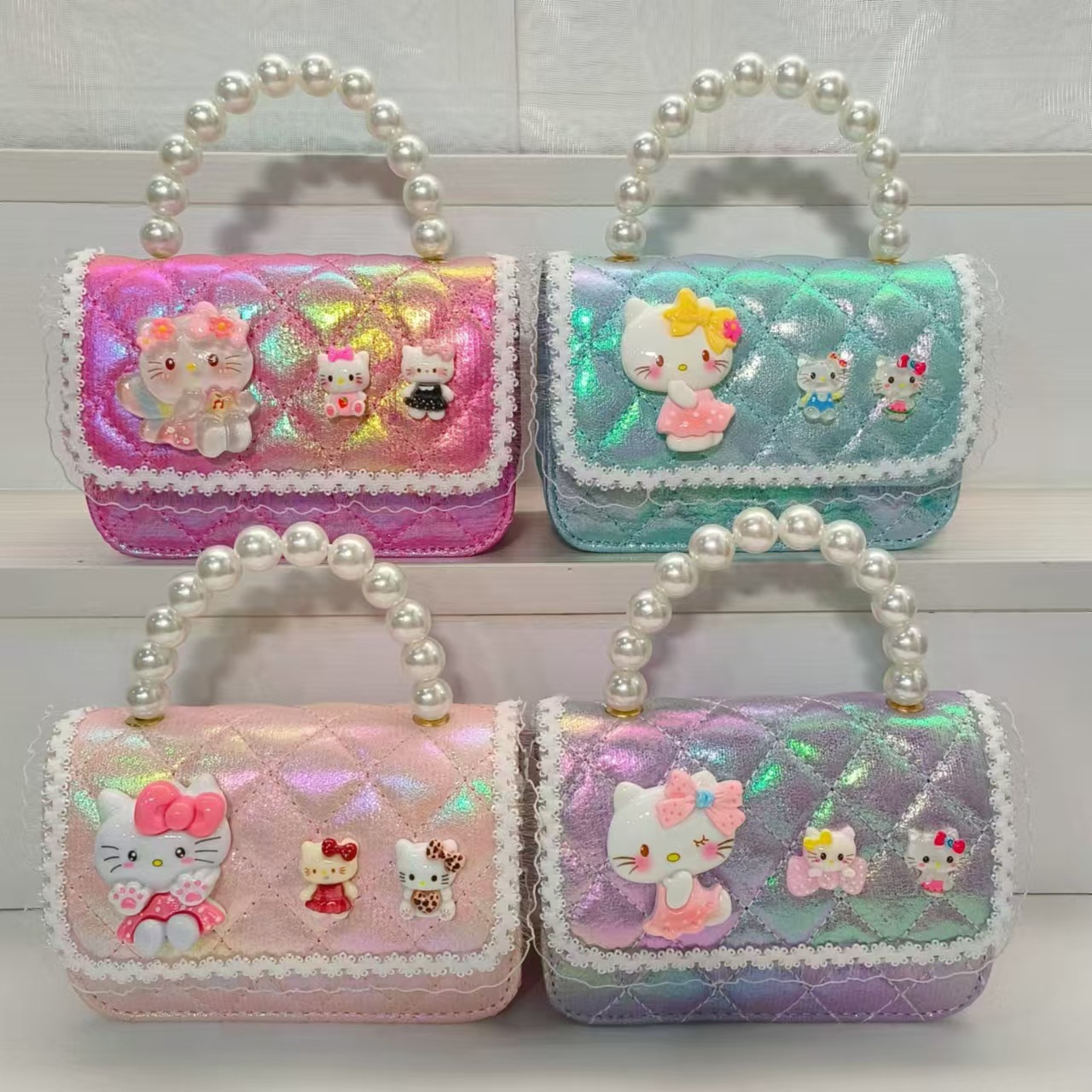 Bolso de mano de perlas, bolso de hombro, bolso para niños, bolso de cambio, bolso de accesorios, bolso de Año Nuevo, bolso de cadena, bolso pequeño