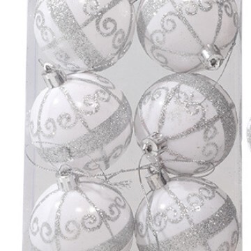 6cm色絵クリスマスボール飾り道具手描きクリスマスボールプラスチックメッキボールクリスマスツリー飾り卸売り|undefined