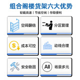 [На заказ] Комбинированные чердачные полки для хранения по индивидуальному заказу Мезонинная платформа комбинированные сверхмощные складские полки оптом