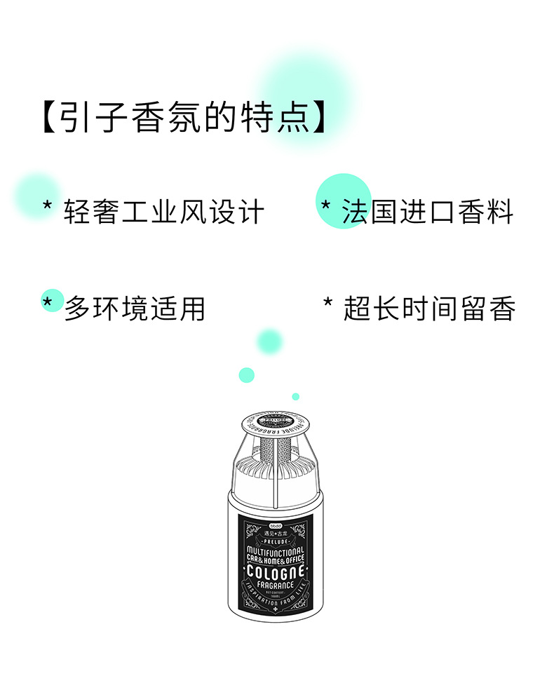 Car aromatherapy decoration high-grade pull-in car fragrance long-lasting light fragrance men's cologne Gardenia car perfume