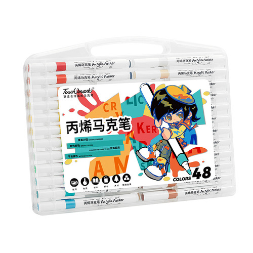 Acrylic Markers without Pressure for Children, Water-based Touch Markers for Students, Hand-drawn Acrylic Markers