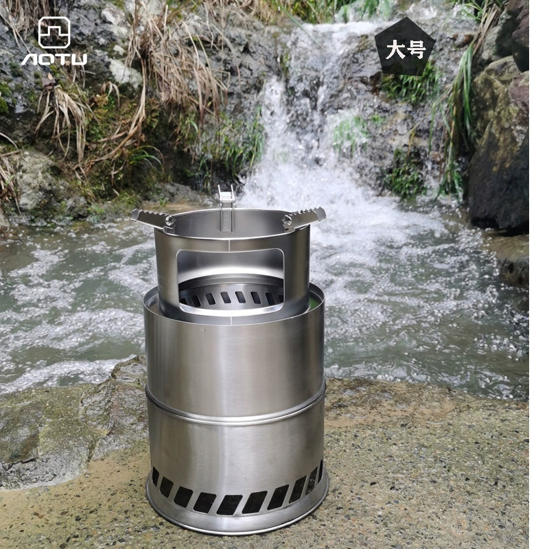 Вогнуто-выпуклая большая уличная дровяная печь портативная дровяная печь для пикника барбекю Складная ветрозащитная печь для пикника