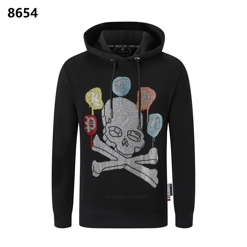 Philip Plann's New Autumn and Winter Men's Sweatshirt, European and American Street Fashion, Rhinestone Skull Hooded Casual Sweatshirt for Trendy Men Philip Plann's New Autumn and Winter Men's Sweatshirt, European and American Street Fashion, Rhinestone Skull Hooded Casual Sweatshirt for Trendy Men