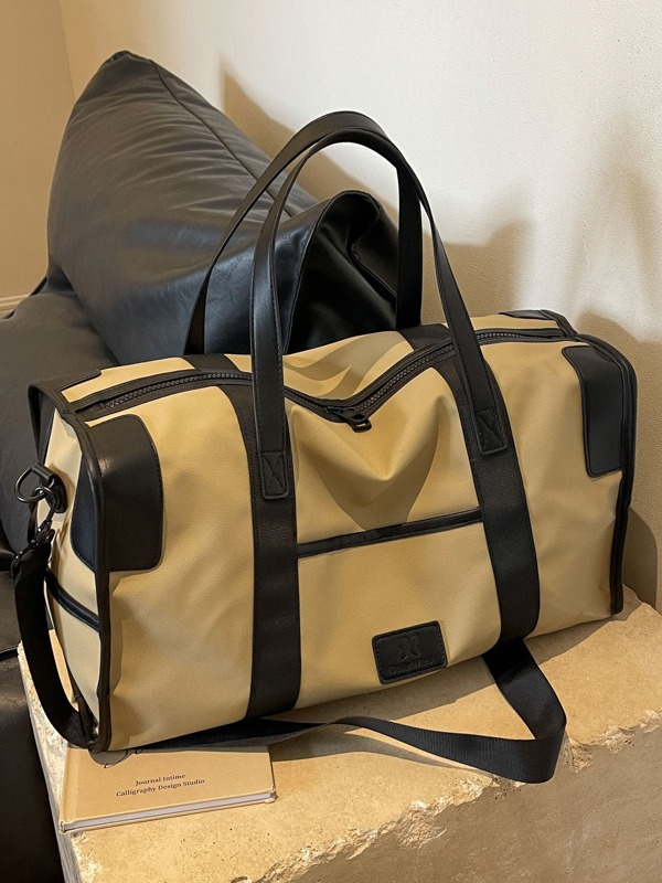 Bolsa de viaje de gran capacidad que se puede llevar en la espalda o llevar, bolsa de equipaje de moda, bolso retro, bolsa deportiva para fitness con separación en seco y húmedo