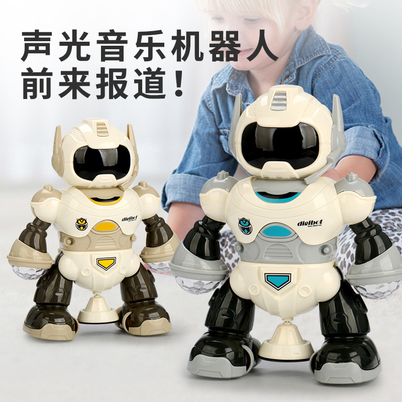 Robot de baile eléctrico para niños juguete música truco ligero rotación tecnología sentido swing robot de baile