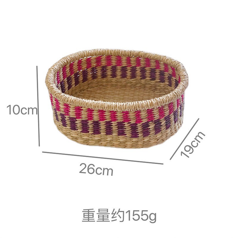 Cestas de bocadillos trenzadas de algas marinas vietnamitas ins canasta de picnic elementos africanos canasta decorativa canasta de cosméticos canasta de escritorio
