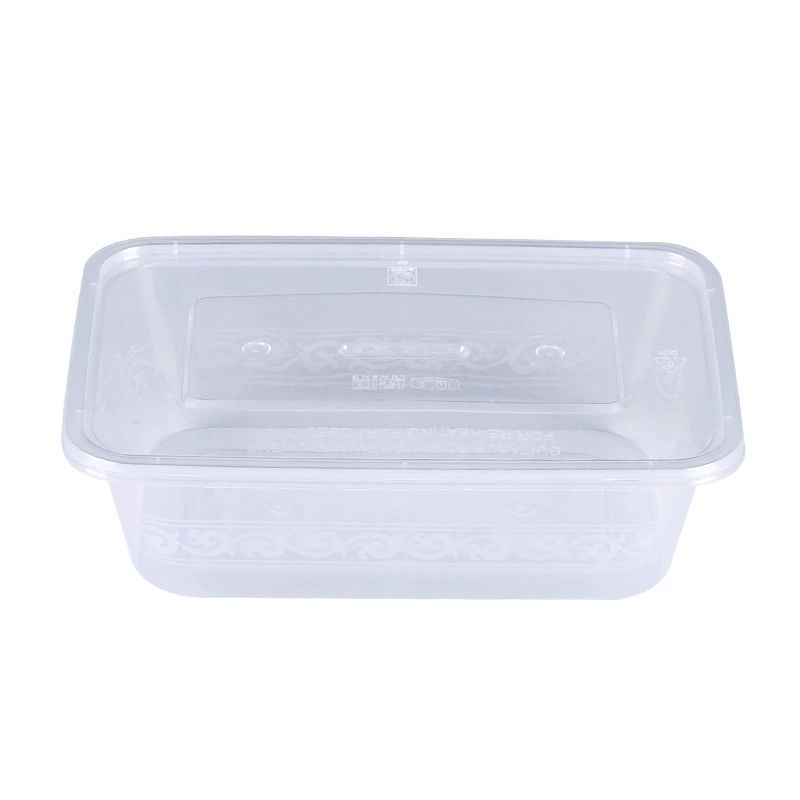 Disposable lunch box thickened takeaway packing box with lid transparent lunch box catering 350 square meter 1000ML 500 square meter 750