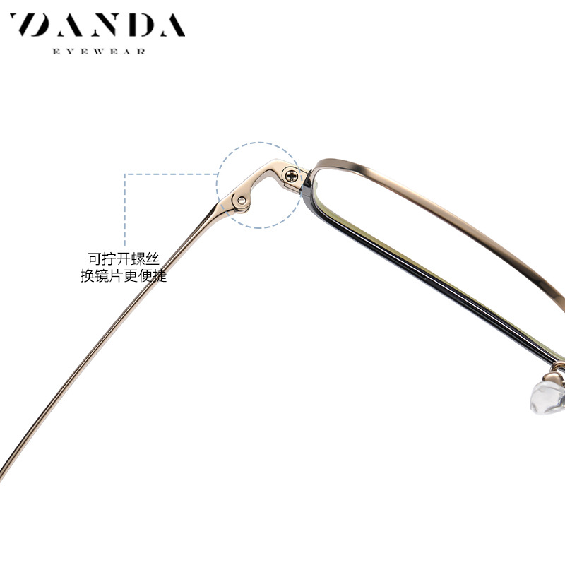 2022 nuevo marco de gafas de titanio puro YJ2030 moda multilateral Kick-off artesanía gafas marco IP plating gafas