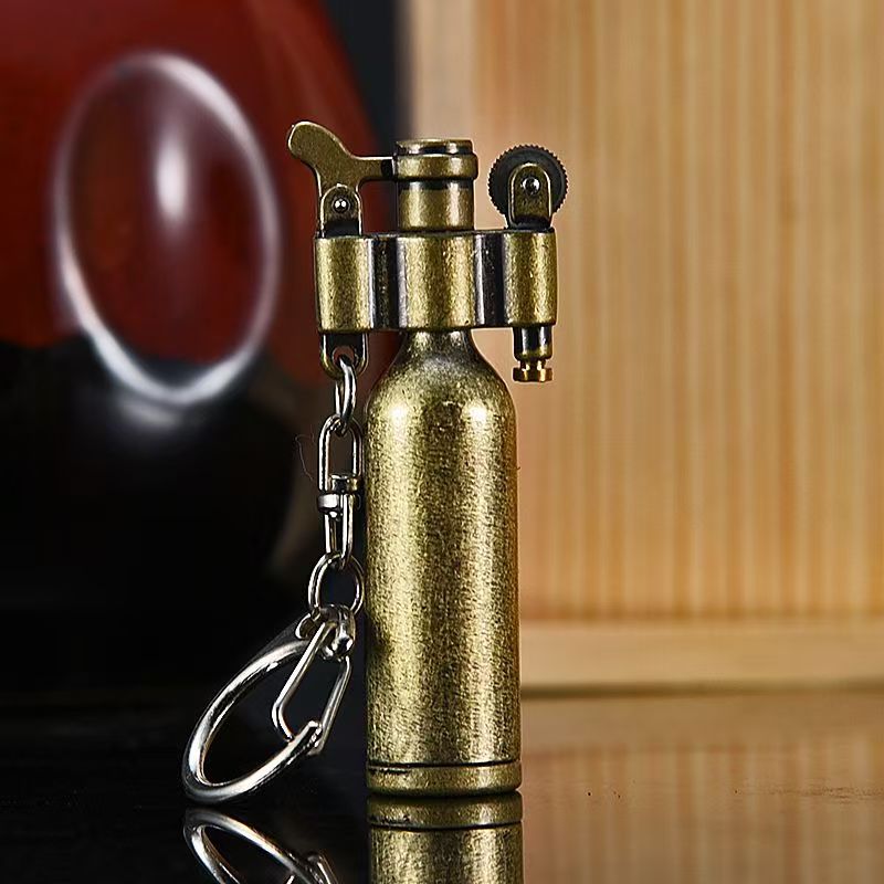 原装复古煤油打火机罕见稀奇异形钥匙扣男士创意老式砂轮火石耐用