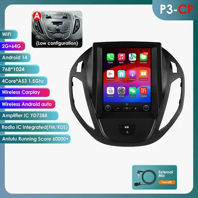 Suitable for 13-21 Models DVD Navigation - model-a-wifi-version-quad-core-264g-with-carplay-97inch-suitable-for-13-21-ford-tourneo