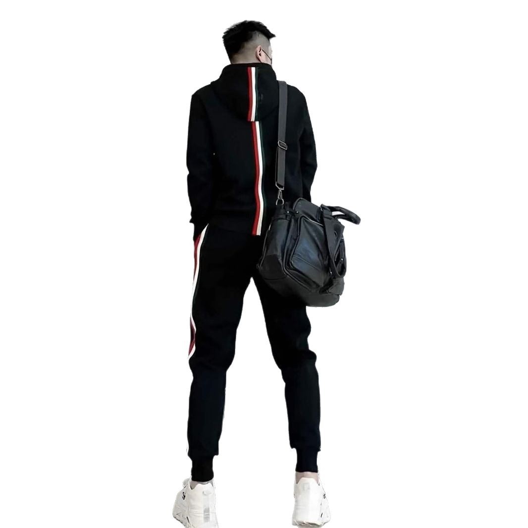 Men's Autumn and Winter New Hooded Casual Sports suit Two-piece Set Comfortable high quality Fashionable All-match Cool