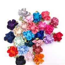 厂家批发涤纶带丝带玫瑰小花 DIY手工制作帽子鞋服装辅料装饰配件