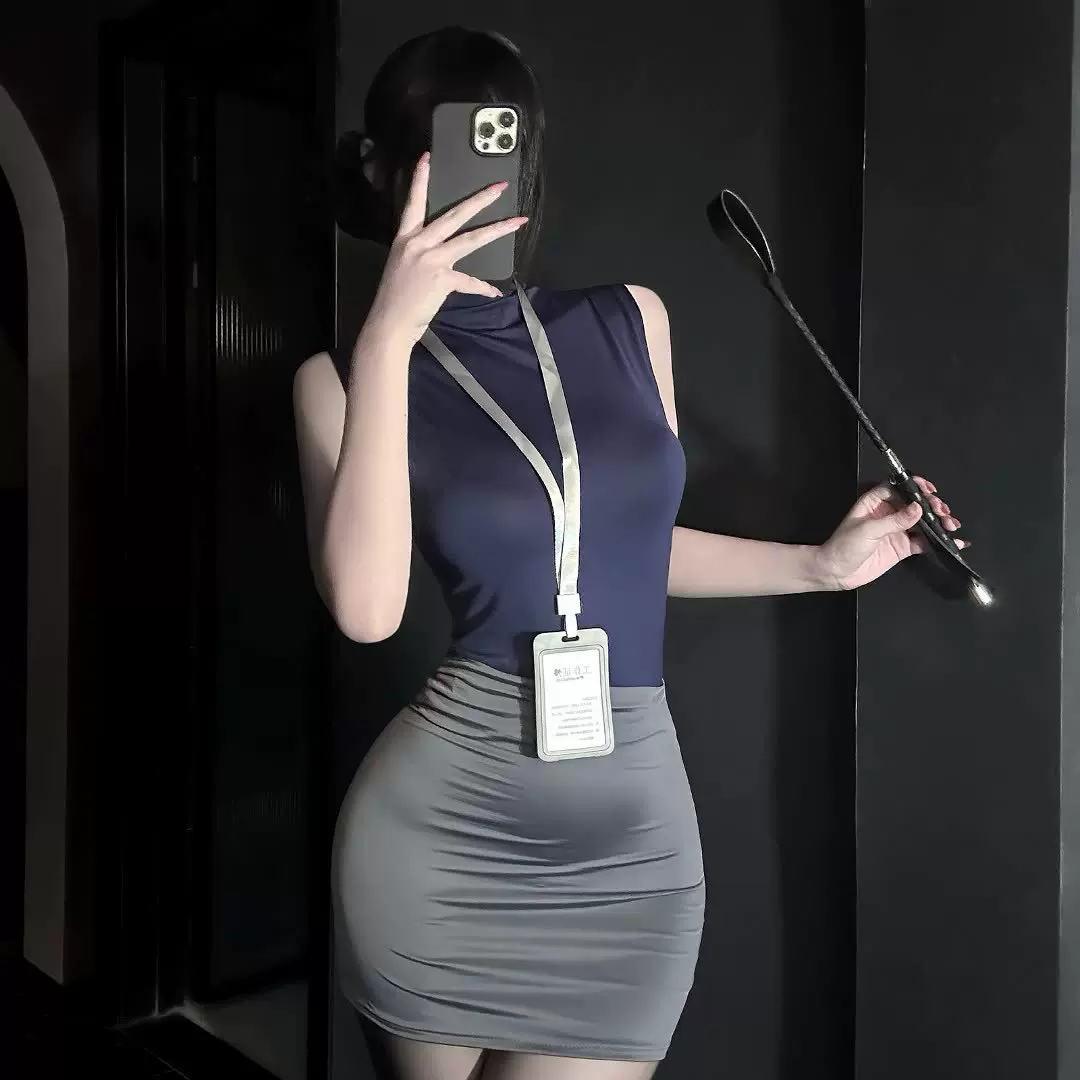 情趣内衣纯欲修身秘书包臀裙空姐制服诱惑激情夜店免脱qqny套装女