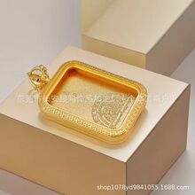 扎拉姆唐卡法眼药师佛黄财神眼吊坠2*3 3.5*4.5嘎乌盒空文艺复古