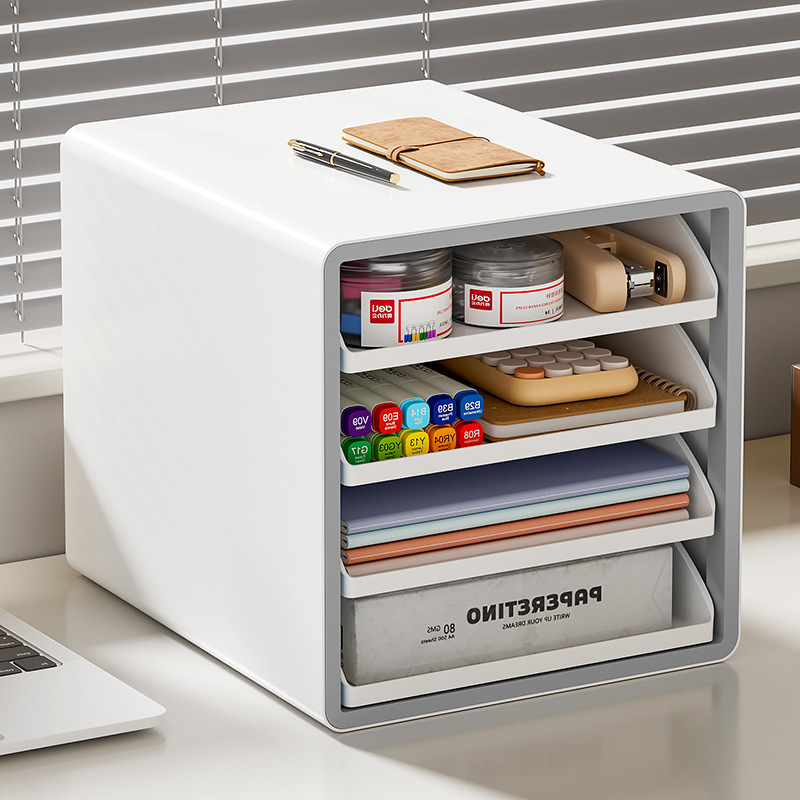 Estante de almacenamiento de escritorio tipo abierto estante de clasificación de archivos multicapa escritorio de oficina A4 estratificado cajón tipo archivos gabinete de almacenamiento