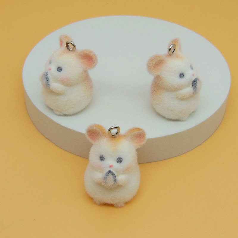 日本と韓国のかわいい植毛小動物ペンダント手作り DIY 携帯電話チェーンバッグペンダント植毛人形ジュエリーアクセサリー|undefined