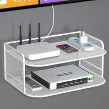 wifi墙上收纳盒路由器放置架免打孔挂墙上电视机机上盒壁挂置物架